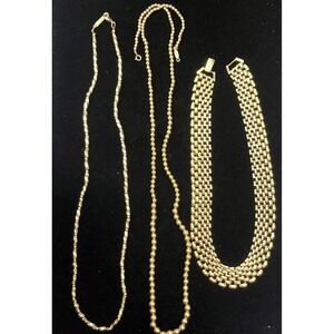 Napier Gold Tone Necklaces and Earrings‎ Jewelry